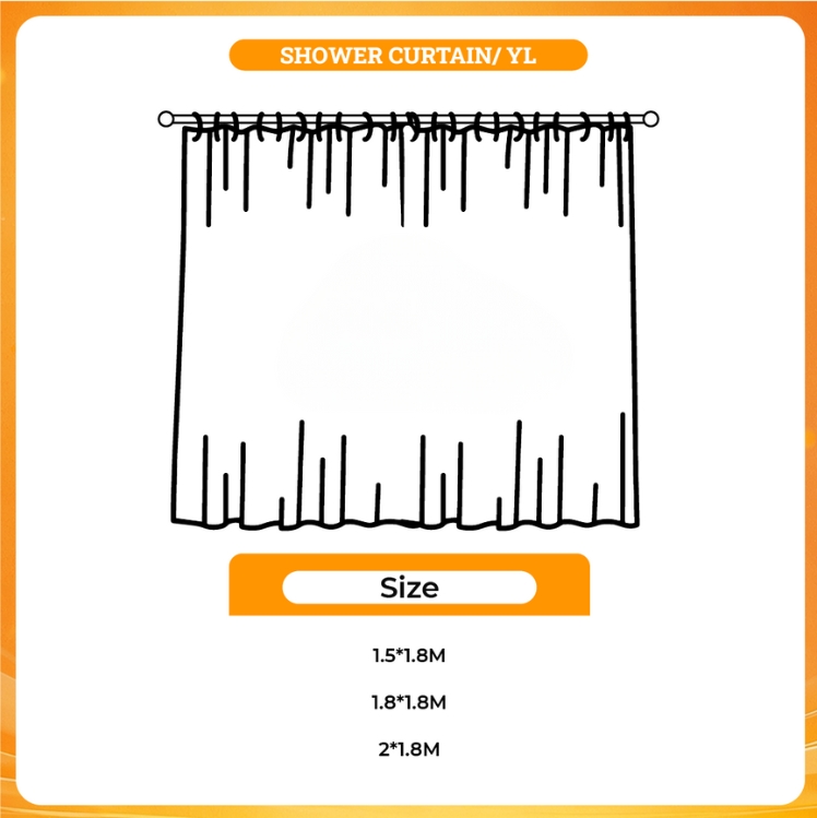 3D shower curtain - Smiling Friends Shop